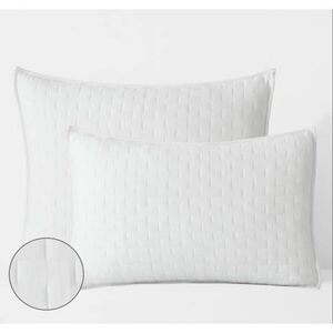 New The Company Store Air Layer White Cotton King Sham - Set of 2